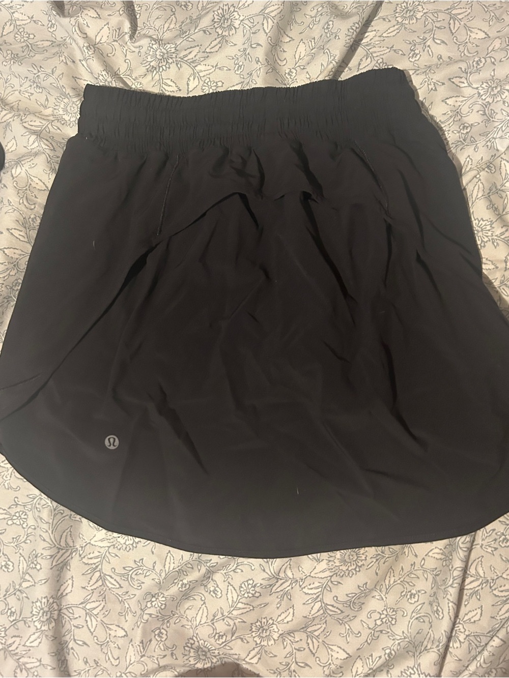 Lululemon black  Athletic Skort with built in shorts and Internal Drawstring